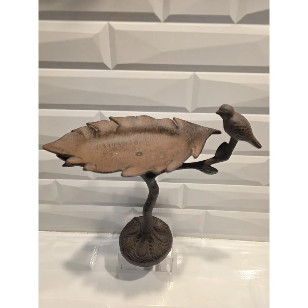 Cast Iron Tabletop Garden Bird Bath, Feeder or Trinket Dish 11